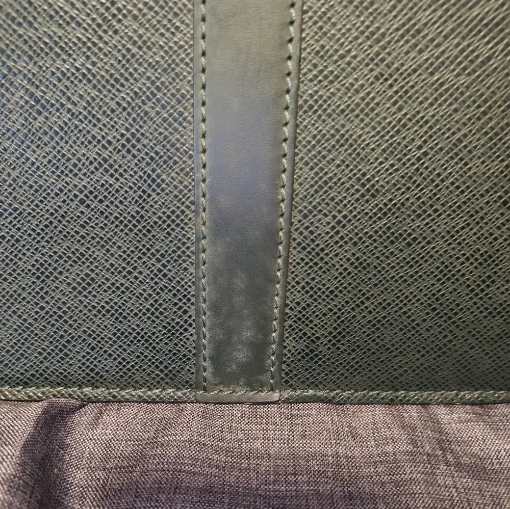 Louis Vuitton Green Taiga Leather Briefcase